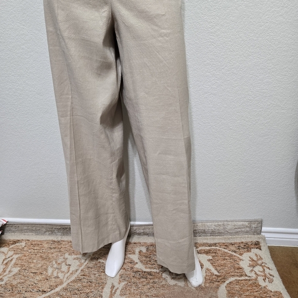 NWT Talbots Linen Khaki Careerwear Slacks Size 12 - Picture 5 of 10